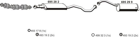 ERNST 170174 - Система випуску ОГ autocars.com.ua