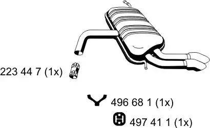 ERNST 202183 - Глушник вихлопних газів кінцевий autocars.com.ua