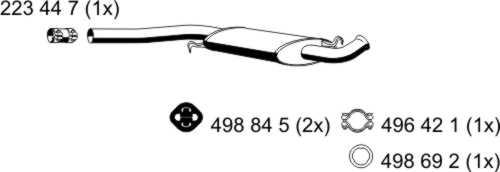 ERNST 204026 - Середній глушник вихлопних газів autocars.com.ua