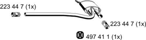 ERNST 243063 - Середній глушник вихлопних газів autocars.com.ua