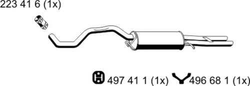 ERNST 243117 - Глушник вихлопних газів кінцевий autocars.com.ua