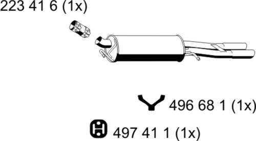 ERNST 243131 - Глушник вихлопних газів кінцевий autocars.com.ua