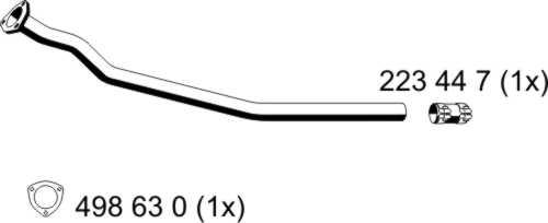 ERNST 243445 - Труба вихлопного газу autocars.com.ua