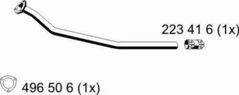 ERNST 243452 - Труба вихлопного газу autocars.com.ua