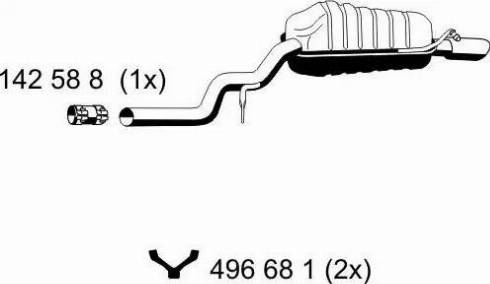 ERNST 244091 - Глушник вихлопних газів кінцевий autocars.com.ua