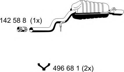 ERNST 244138 - Глушник вихлопних газів кінцевий autocars.com.ua