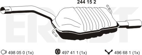 ERNST 244152 - Глушитель выхлопных газов, конечный avtokuzovplus.com.ua