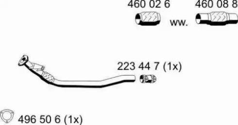 ERNST 244589 - Труба вихлопного газу autocars.com.ua