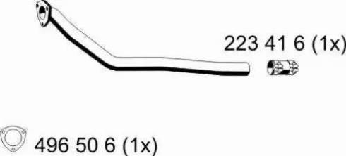 ERNST 245494 - Труба вихлопного газу autocars.com.ua