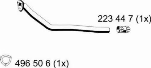 ERNST 245500 - Труба вихлопного газу autocars.com.ua