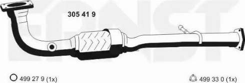 ERNST 305419 - Труба вихлопного газу autocars.com.ua