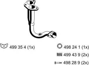 ERNST 311434 - Труба вихлопного газу autocars.com.ua