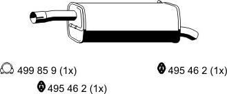 ERNST 313186 - Глушник вихлопних газів кінцевий autocars.com.ua