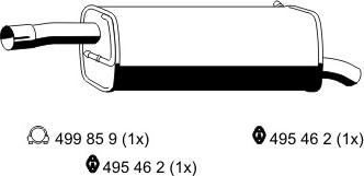 ERNST 313193 - Глушник вихлопних газів кінцевий autocars.com.ua