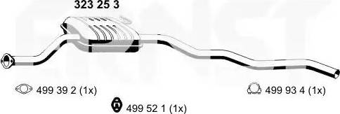 ERNST 323253 - Предглушітель вихлопних газів autocars.com.ua