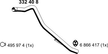ERNST 332408 - Труба выхлопного газа avtokuzovplus.com.ua