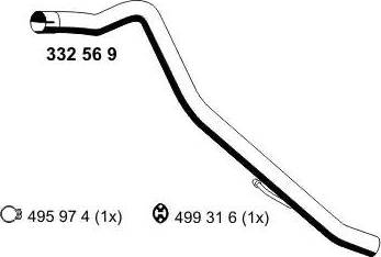 ERNST 332569 - Труба выхлопного газа avtokuzovplus.com.ua