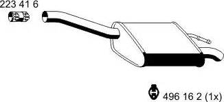 ERNST 341080 - Глушник вихлопних газів кінцевий autocars.com.ua