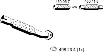 ERNST 341585 - Труба вихлопного газу autocars.com.ua