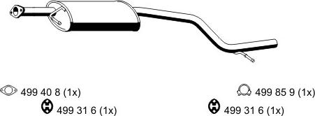 ERNST 344074 - Средний глушитель выхлопных газов avtokuzovplus.com.ua