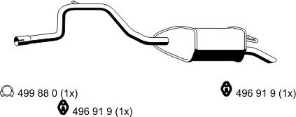 ERNST 344081 - Глушник вихлопних газів кінцевий autocars.com.ua