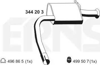 ERNST 344203 - Глушитель выхлопных газов, конечный autodnr.net