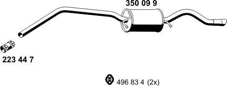 ERNST 350099 - Глушник вихлопних газів кінцевий autocars.com.ua