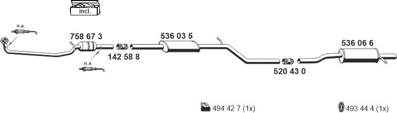 ERNST 360573 - Система випуску ОГ autocars.com.ua