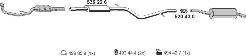 ERNST 360783 - Система випуску ОГ autocars.com.ua
