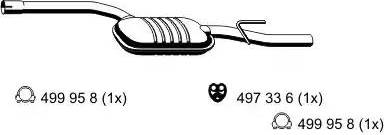 ERNST 361095 - Середній глушник вихлопних газів autocars.com.ua