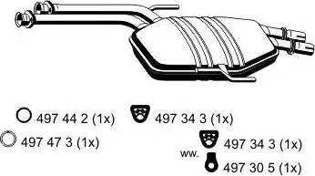 ERNST 375085 - Средний глушитель выхлопных газов avtokuzovplus.com.ua