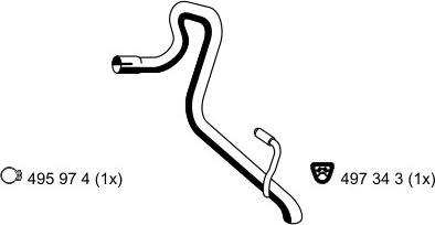 ERNST 391405 - Труба вихлопного газу autocars.com.ua