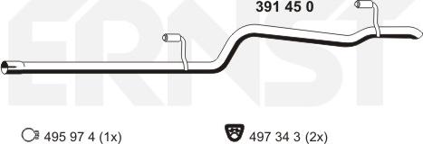 ERNST 391450 - Труба выхлопного газа avtokuzovplus.com.ua