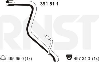 ERNST 391511 - Труба выхлопного газа avtokuzovplus.com.ua
