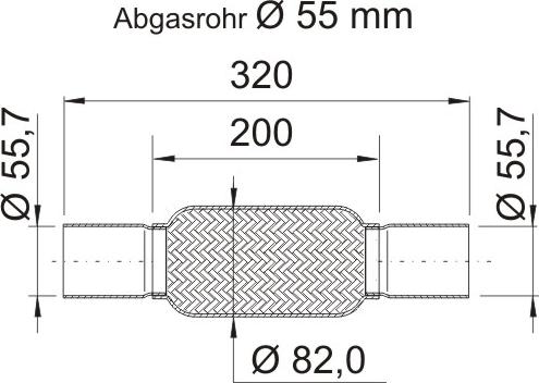 ERNST 460118 - Гофрована труба вихлопна система autocars.com.ua