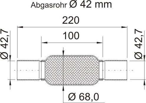 ERNST 460163 - Гофрована труба вихлопна система autocars.com.ua