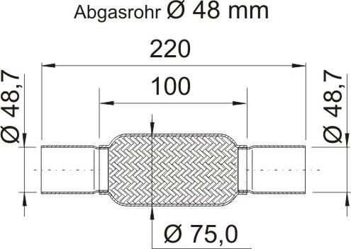 ERNST 460187 - Гофрированная труба, выхлопная система avtokuzovplus.com.ua