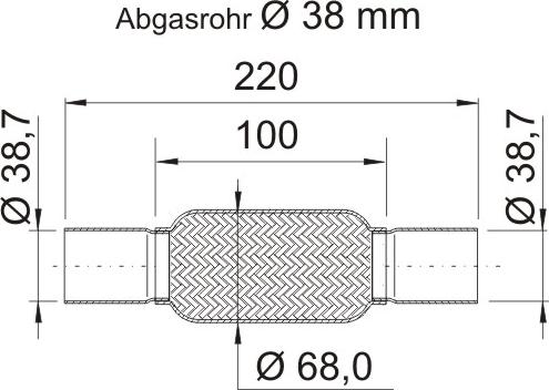 ERNST 460 361 - Гофрована труба вихлопна система autocars.com.ua