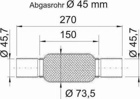 ERNST 460743 - Гофрована труба вихлопна система autocars.com.ua