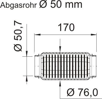 ERNST 464017 - Гофрированная труба, выхлопная система avtokuzovplus.com.ua