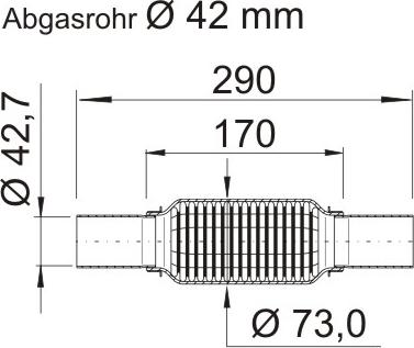 ERNST 464024 - Гофрована труба вихлопна система autocars.com.ua