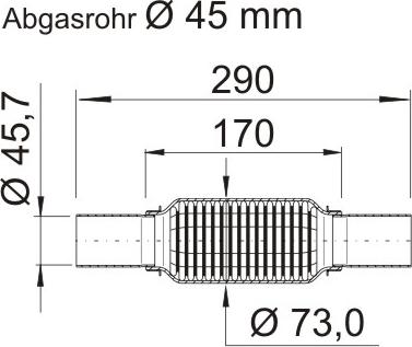 ERNST 464031 - Гофрированная труба, выхлопная система avtokuzovplus.com.ua