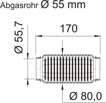 ERNST 464253 - Гофрована труба вихлопна система autocars.com.ua