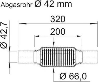 ERNST 464307 - Гофрована труба вихлопна система autocars.com.ua