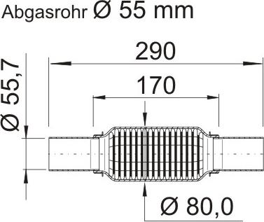 ERNST 464321 - Гофрована труба вихлопна система autocars.com.ua