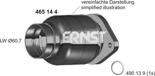 ERNST 465144 - Ремонтна трубка, каталізатор autocars.com.ua