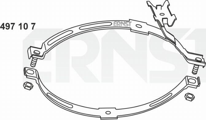 ERNST 497107 - Кронштейн, втулка, система випуску autocars.com.ua