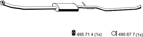 ERNST 500296 - Средний глушитель выхлопных газов avtokuzovplus.com.ua