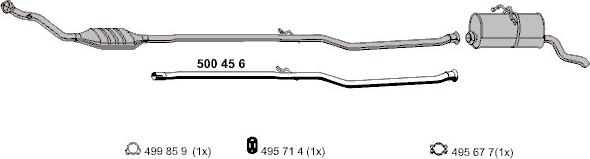 ERNST 500456 - Труба выхлопного газа avtokuzovplus.com.ua