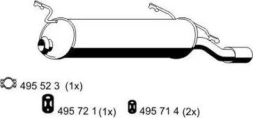 ERNST 501026 - Глушник вихлопних газів кінцевий autocars.com.ua